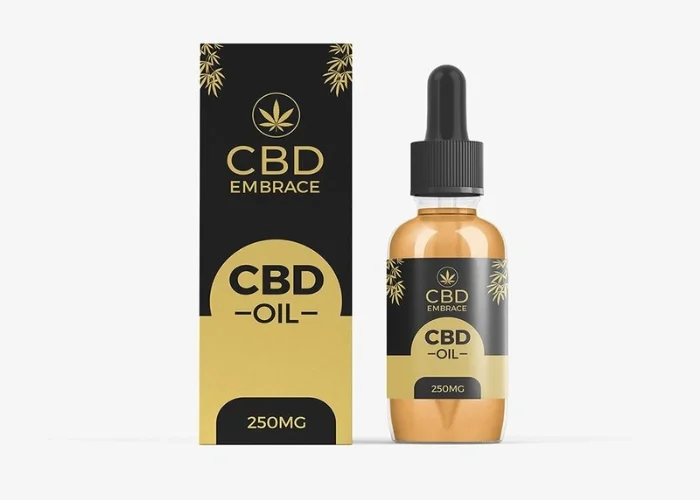 Modern, sleek packaging for CBD vape oil.